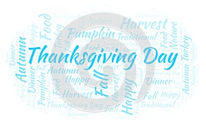 Thanksgiving Day word cloud.