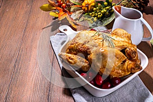 Thanksgiving dinner turkey or chicken