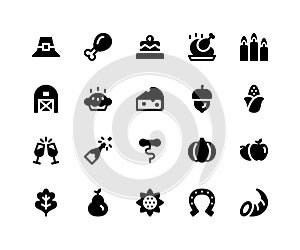 Thanksgiving Glyph Icons