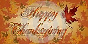 Thanksgiving Greeting card 3D text