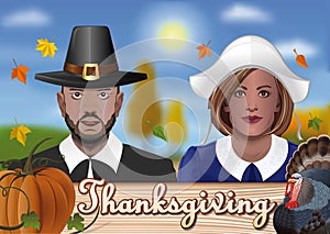 Thanksgiving greeting card design