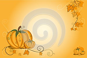 Thanksgiving greeting card - pumpkin