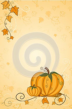 Thanksgiving greeting card - pumpkin