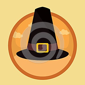 thanksgiving hat. Vector illustration decorative design