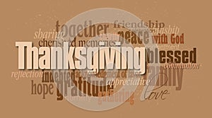 Thanksgiving holiday word montage