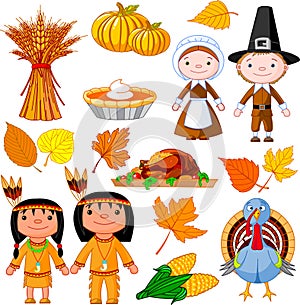 Thanksgiving icon set