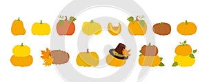 Thanksgiving illustrations set. 