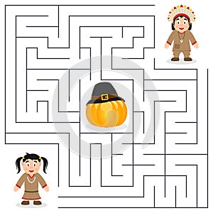 Thanksgiving Maze for Kids - Native photo