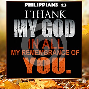 Thanksgiving Philippians 1:3