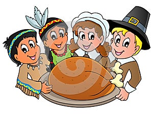 Thanksgiving pilgrim theme photo