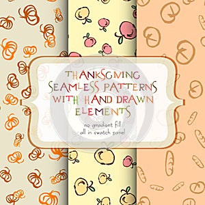 Thanksgiving seamless patterns