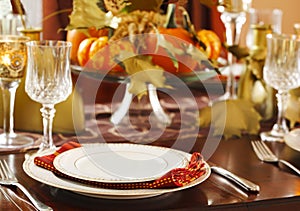 Thanksgiving table setting