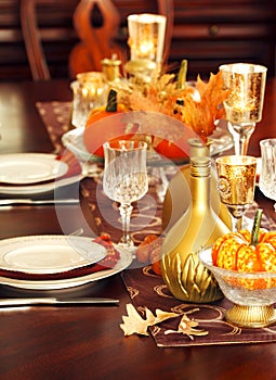 Thanksgiving table setting