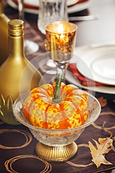 Thanksgiving table setting decoration