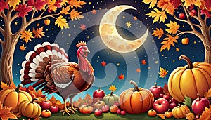 Thanksgiving thankful blessing crescent moon farm vegetable harvest