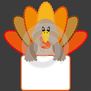 Thanksgiving turkey with banner photo