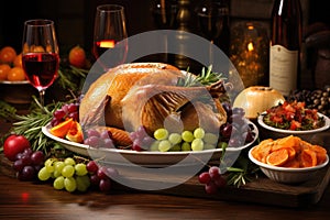 Thanksgiving turkey dinner Baked turkey for Christmas Dinner or New Year