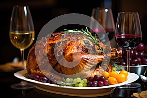Thanksgiving turkey dinner Baked turkey for Christmas Dinner or New Year