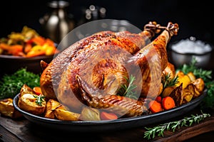 Thanksgiving turkey dinner Baked turkey for Christmas Dinner or New Year