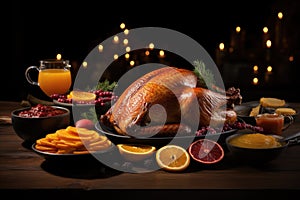 Thanksgiving turkey dinner Baked turkey for Christmas Dinner or New Year