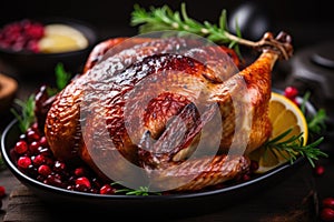 Thanksgiving turkey dinner Baked turkey for Christmas Dinner or New Year