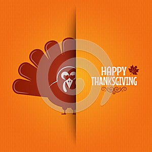 Thanksgiving turkey greeting card background