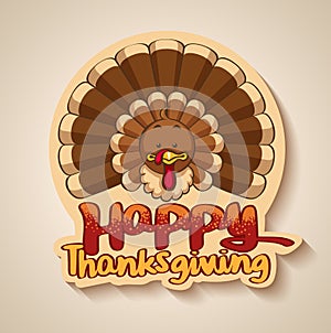 Thanksgiving turkey logo design