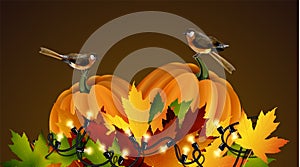 Thanksgiving vector autumn composition