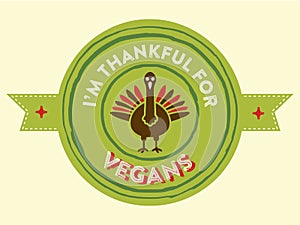 Thanksgiving Vegan badge