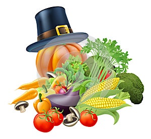 Thanksgiving vegatables illustration