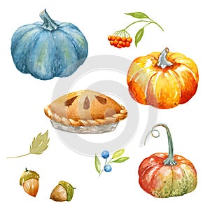 Thanksgiving watercolor clipart