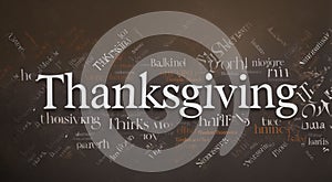 Thanksgiving Word Cloud Website Banner