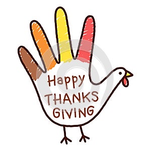 Thanksgivings hand turkey