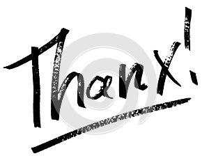 Thanx - Modern calligraphy