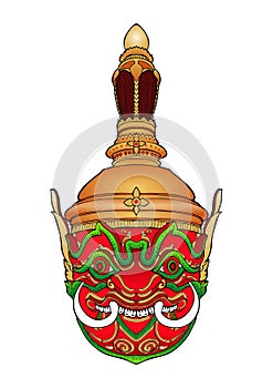 Thao Wessuwan inThai Khon mask pantomime