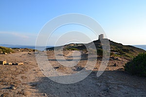 Tharros archeological site in Sardinia, Italy