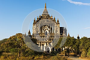 Thatbyinnyu pagoda in Bagan in Myanmar