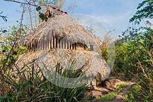 Thatched hut, part of a hostel on Ometepe island, Nicarag