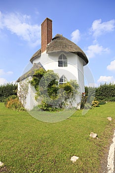 Thatched roof toll house