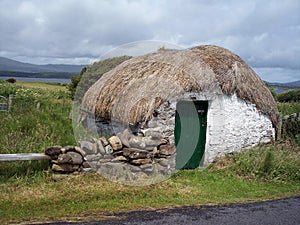 Thatched Shed, Donegal, Ireland photo