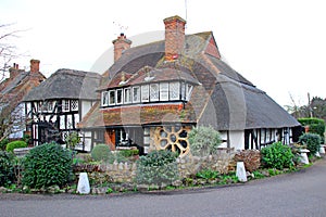 Thatched tudor timber kent cottage