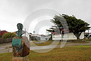 Thatcher Drive monument, Port Stanley, Falkland Islands