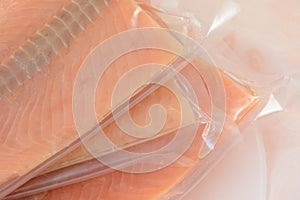 Thawing frozen salmon fillets