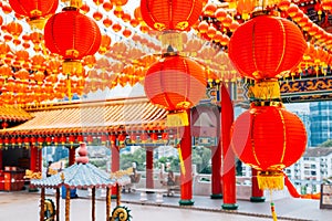 Thean Hou Temple Chinese lanterns in Kuala Lumpur, Malaysia