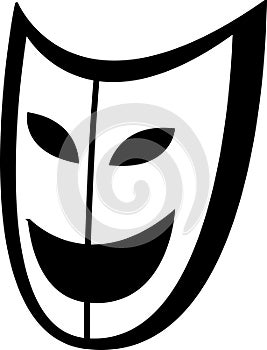 theater or acting smiling mask vector illustration