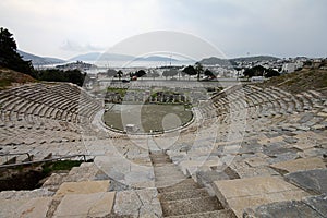 The theater of ancient Halicarnassus in Bodrum, Turkey