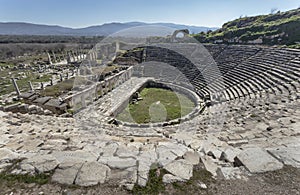 The theater in Aphrodisias, Geyre, Caria, Turkey photo