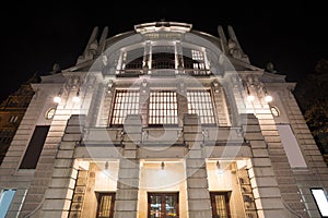 Theater bielefeld germany at night