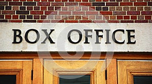 Theater box office sign