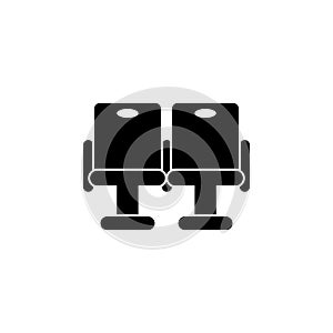 theater chairs icon. Simple glyph vector of cinema for UI and UX, website or mobile application